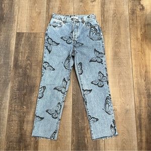 PacSun butterfly print jeans